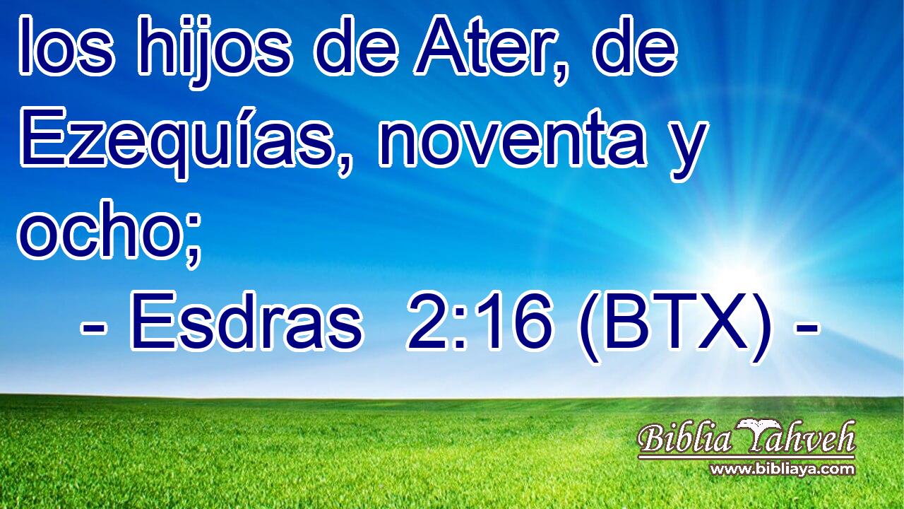los hijos de Ater, de Ezequías, noventa y ocho;