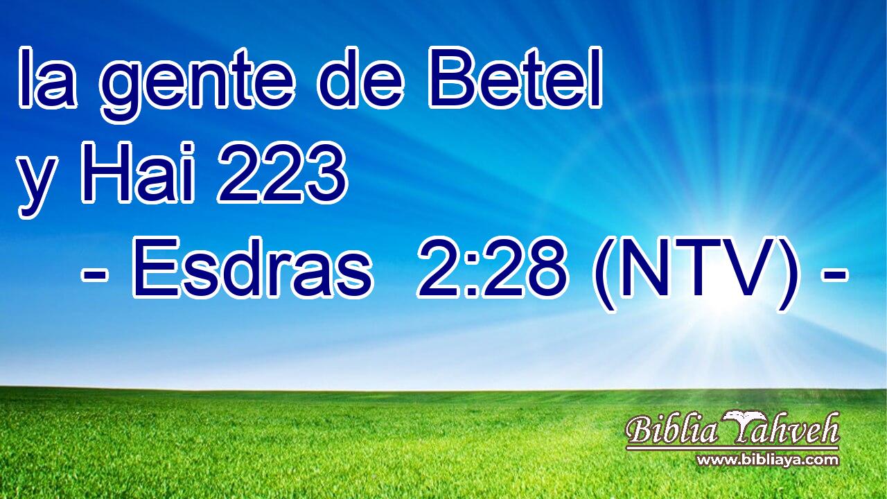 la gente de Betel y Hai 223  