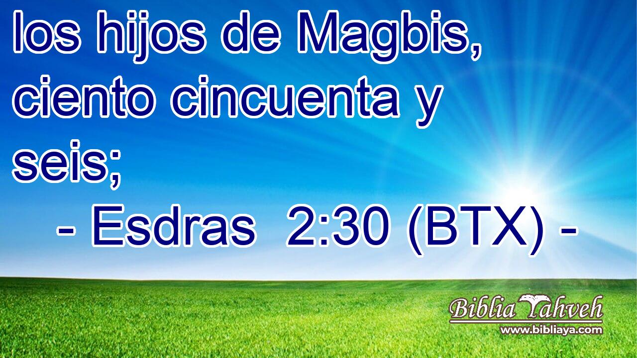 los hijos de Magbis, ciento cincuenta y seis;