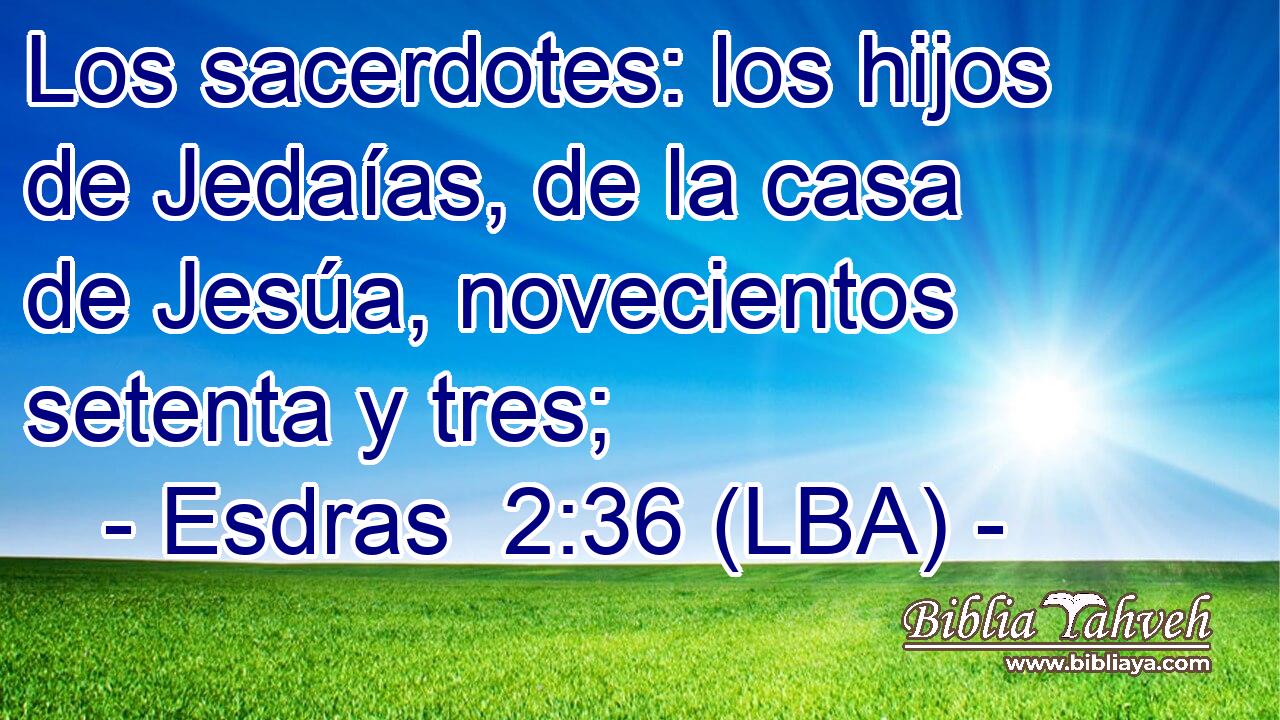 Los sacerdotes: los hijos de Jedaías, de la casa de Jesúa, novecientos setenta y tres;