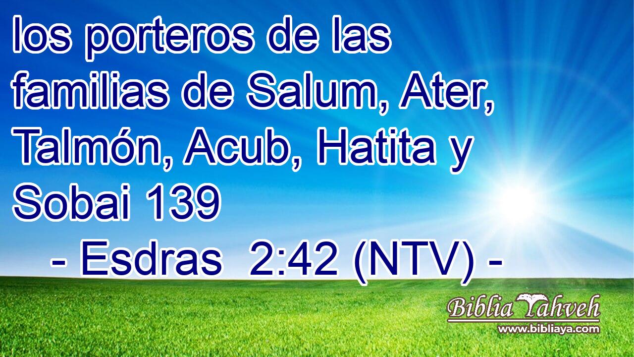 los porteros de las familias de Salum, Ater, Talmón, Acub, Hatita y Sobai 139  