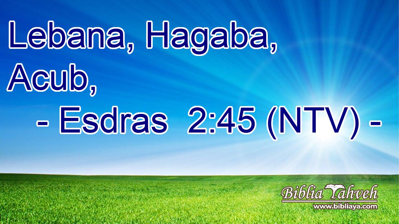 Lebana, Hagaba, Acub,