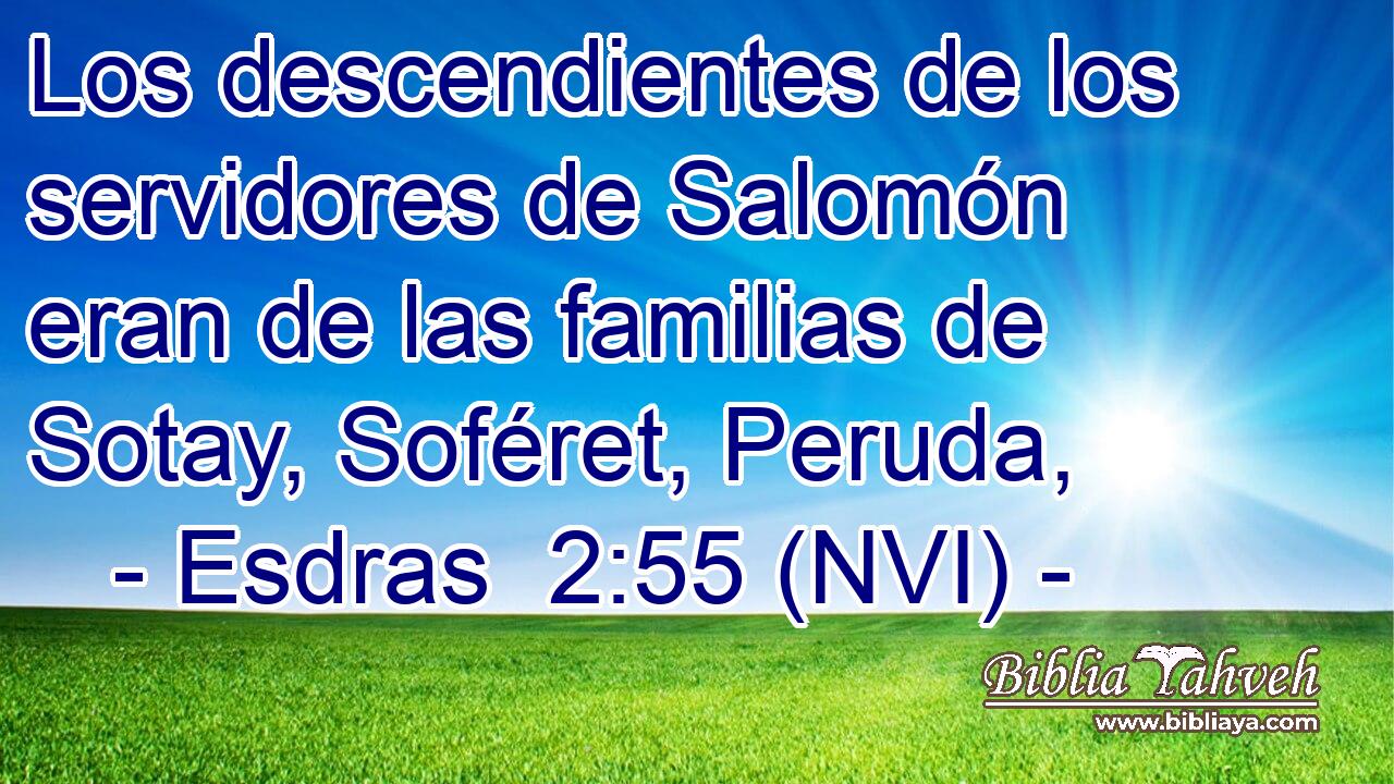  Los descendientes de los servidores de Salomón eran de las familias de Sotay, Soféret, Peruda, 