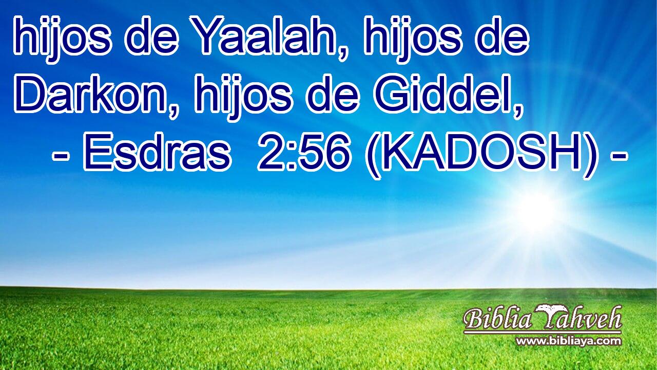  hijos de Yaalah, hijos de Darkon, hijos de Giddel, 