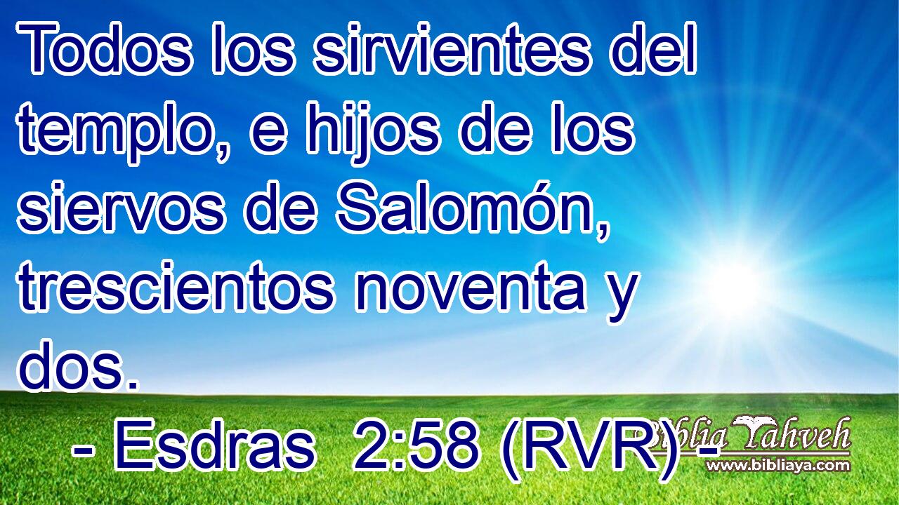 Todos los sirvientes del templo, e hijos de los siervos de Salomón, trescientos noventa y dos.