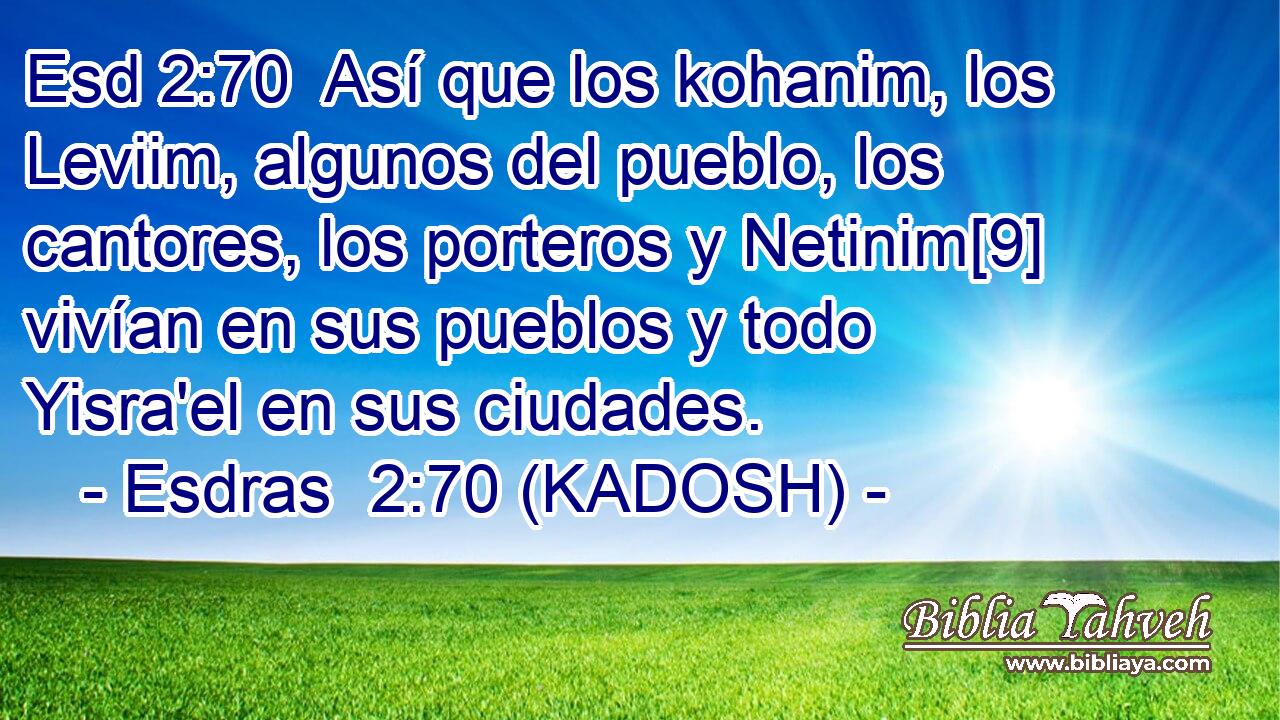  Así que los kohanim, los Leviim, algunos del pueblo, los cantores, los porteros y Netinim[9] vivían en sus pueblos y todo Yisra'el en sus ciudades. 