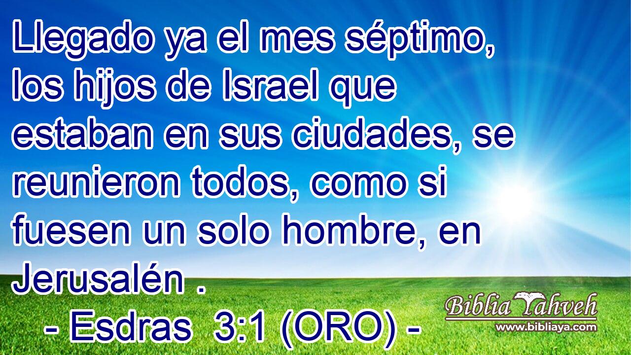  Llegado ya el mes séptimo, los hijos de Israel que estaban en sus ciudades, se reunieron todos, como si fuesen un solo hombre, en Jerusalén . 