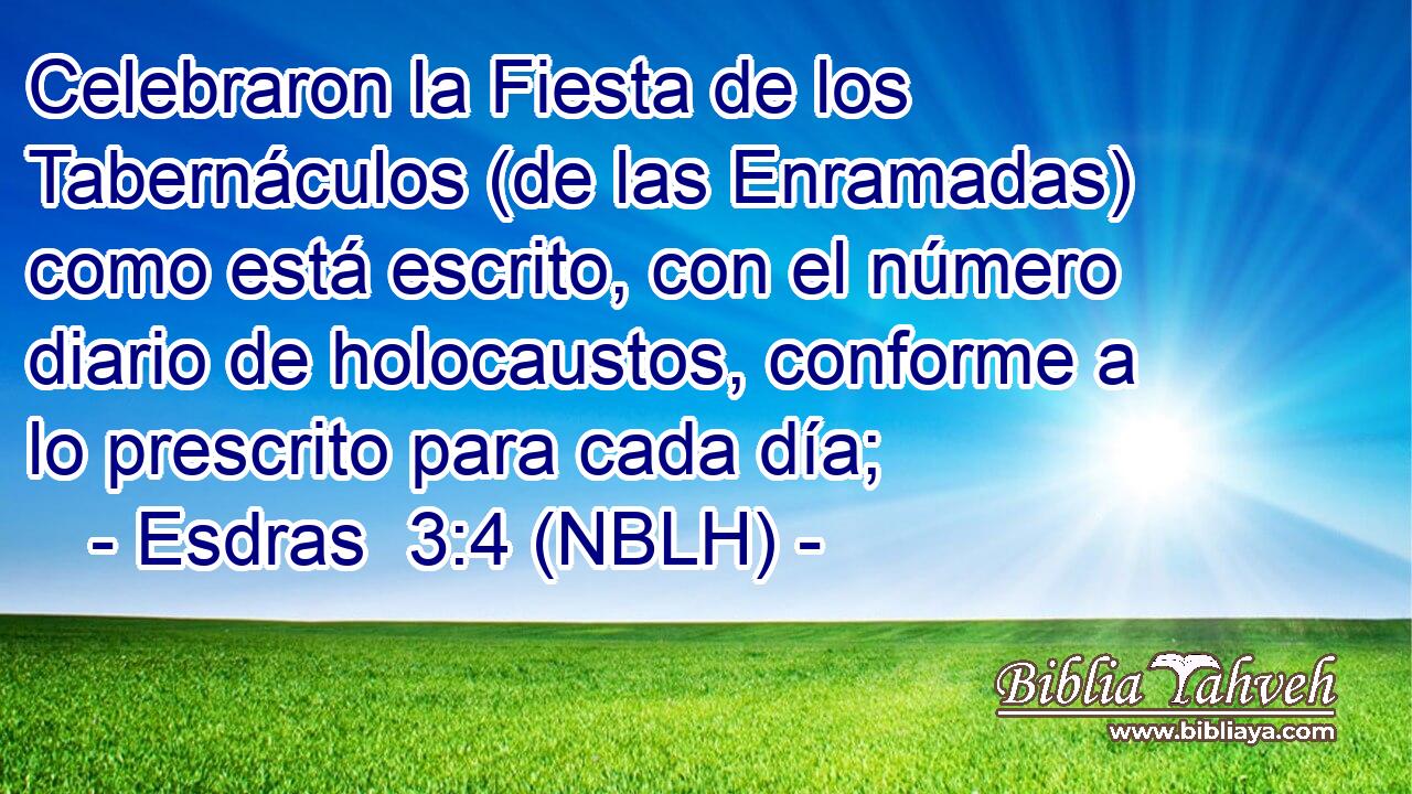  Celebraron la Fiesta de los Tabernáculos (de las Enramadas) como está escrito, con el número diario de holocaustos, conforme a lo prescrito para cada día; 