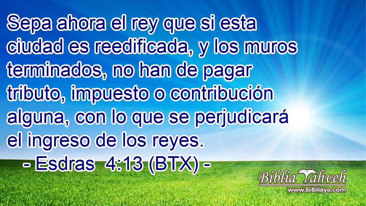 Sepa ahora el rey que si esta ciudad es reedificada, y los muros terminados, no han de pagar tributo, impuesto o contribución alguna, con lo que se perjudicará el ingreso de los reyes.