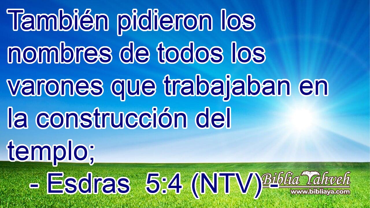 También pidieron los nombres de todos los varones que trabajaban en la construcción del templo;