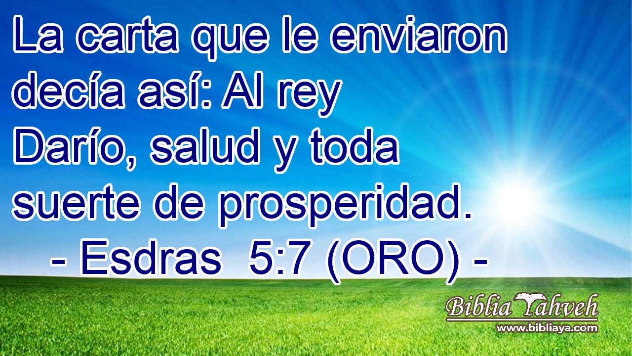  La carta que le enviaron decía así: Al rey Darío, salud y toda suerte de prosperidad. 
