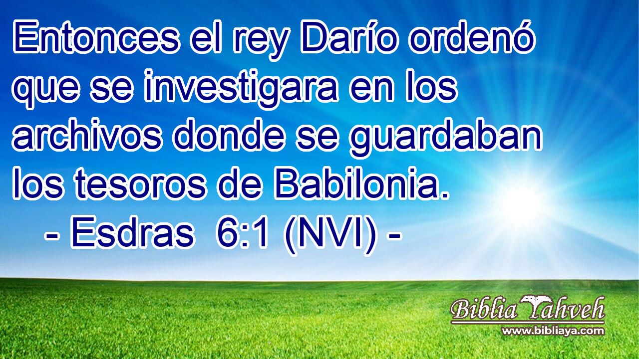  Entonces el rey Darío ordenó que se investigara en los archivos donde se guardaban los tesoros de Babilonia. 