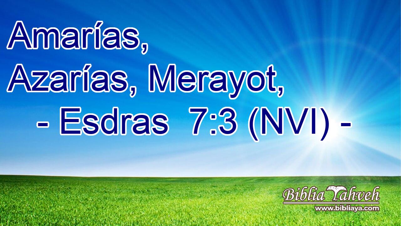  Amarías, Azarías, Merayot, 