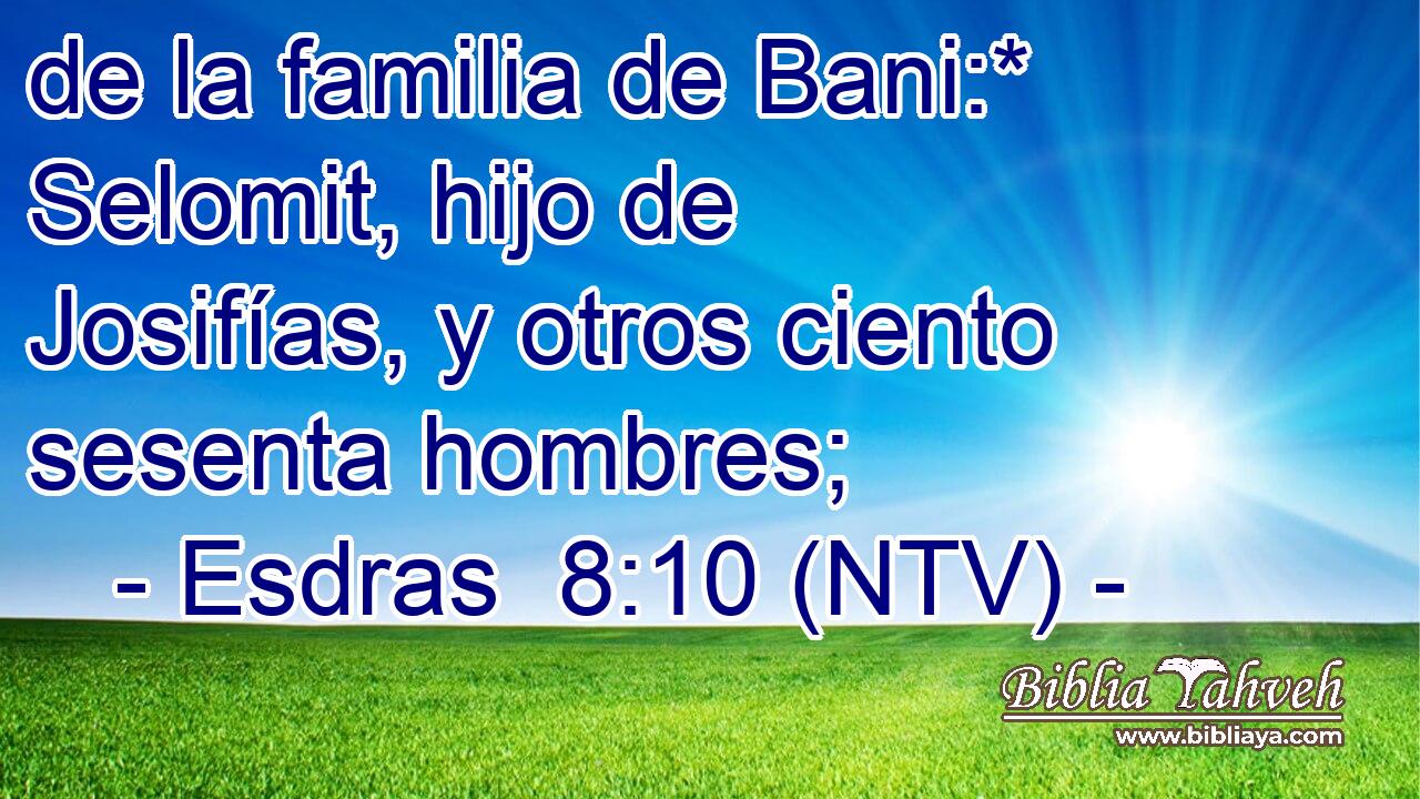 de la familia de Bani:* Selomit, hijo de Josifías, y otros ciento sesenta hombres;