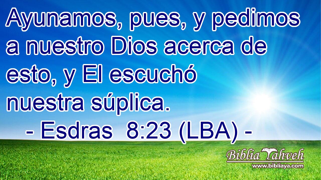 Ayunamos, pues, y pedimos a nuestro Dios acerca de esto, y El escuchó nuestra súplica.