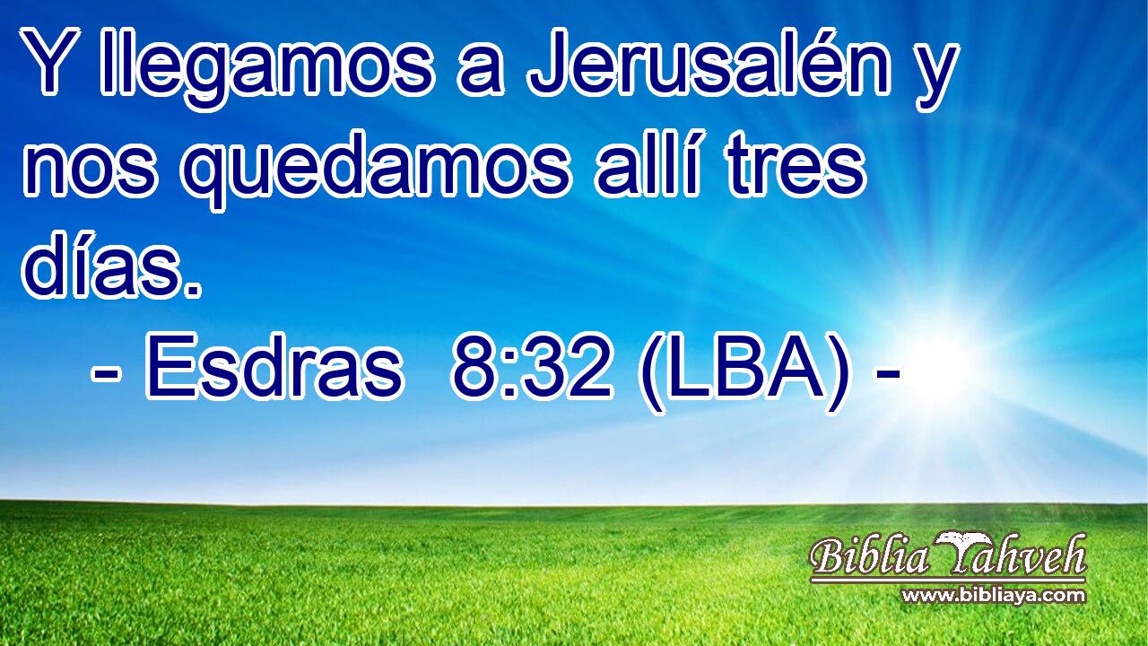 Y llegamos a Jerusalén y nos quedamos allí tres días.