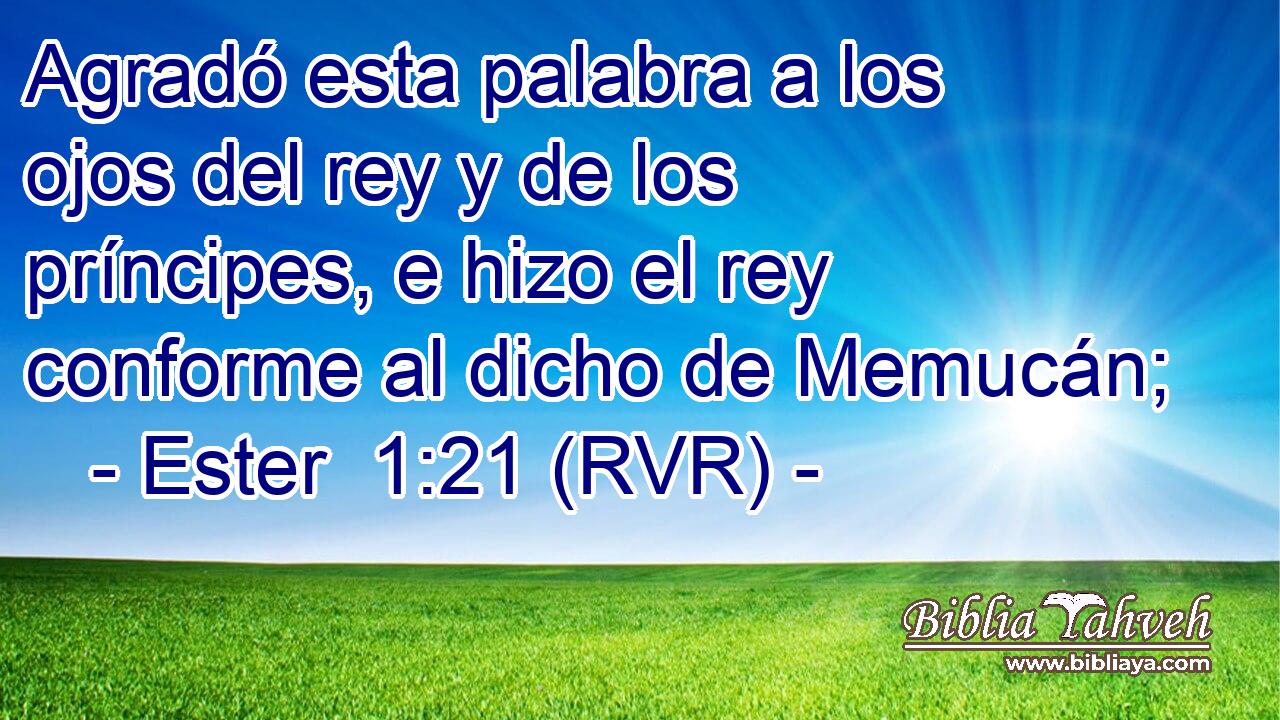 Agradó esta palabra a los ojos del rey y de los príncipes, e hizo el rey conforme al dicho de Memucán;