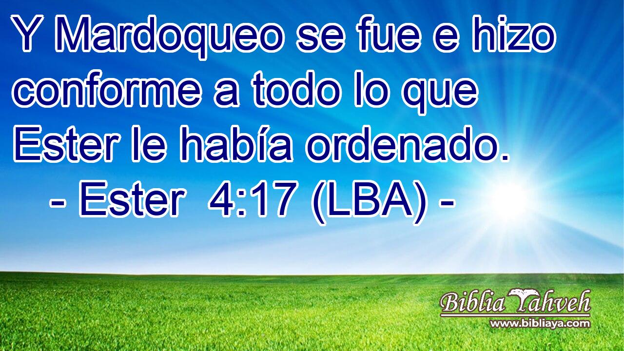 Y Mardoqueo se fue e hizo conforme a todo lo que Ester le había ordenado.