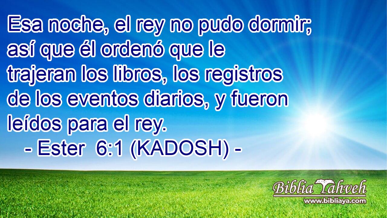  Esa noche, el rey no pudo dormir; así que él ordenó que le trajeran los libros, los registros de los eventos diarios, y fueron leídos para el rey. 