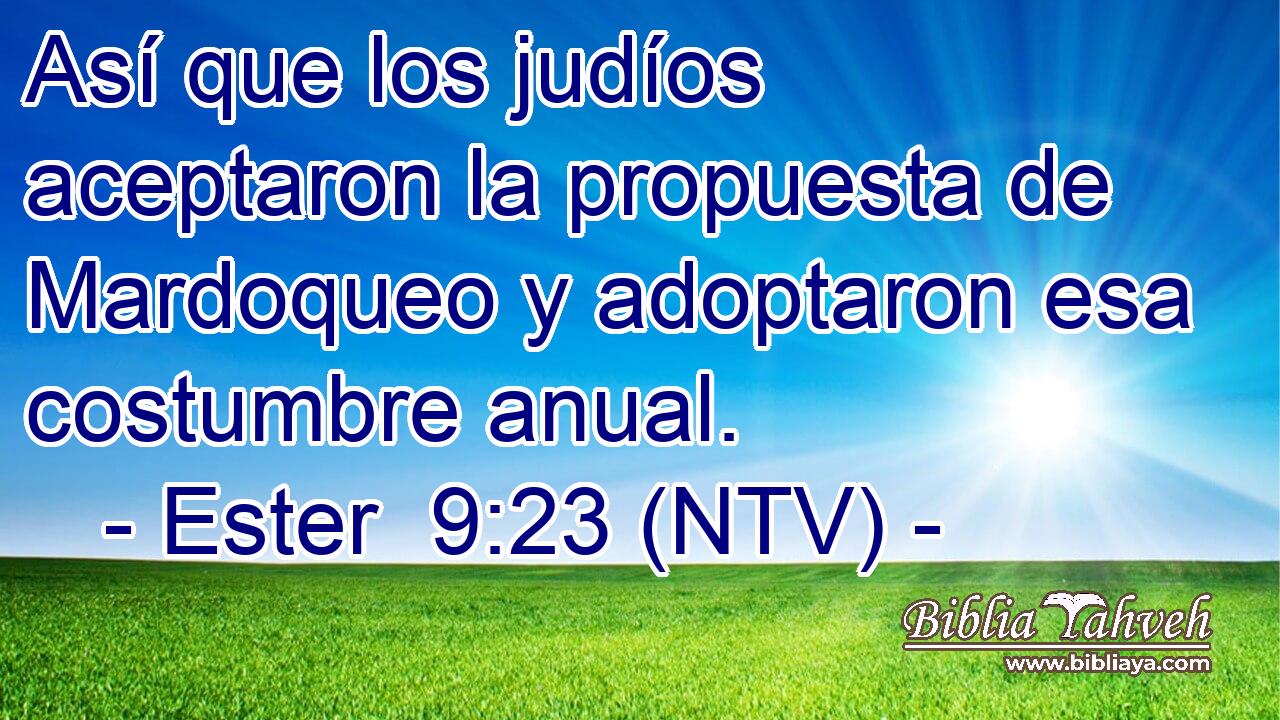 Así que los judíos aceptaron la propuesta de Mardoqueo y adoptaron esa costumbre anual.