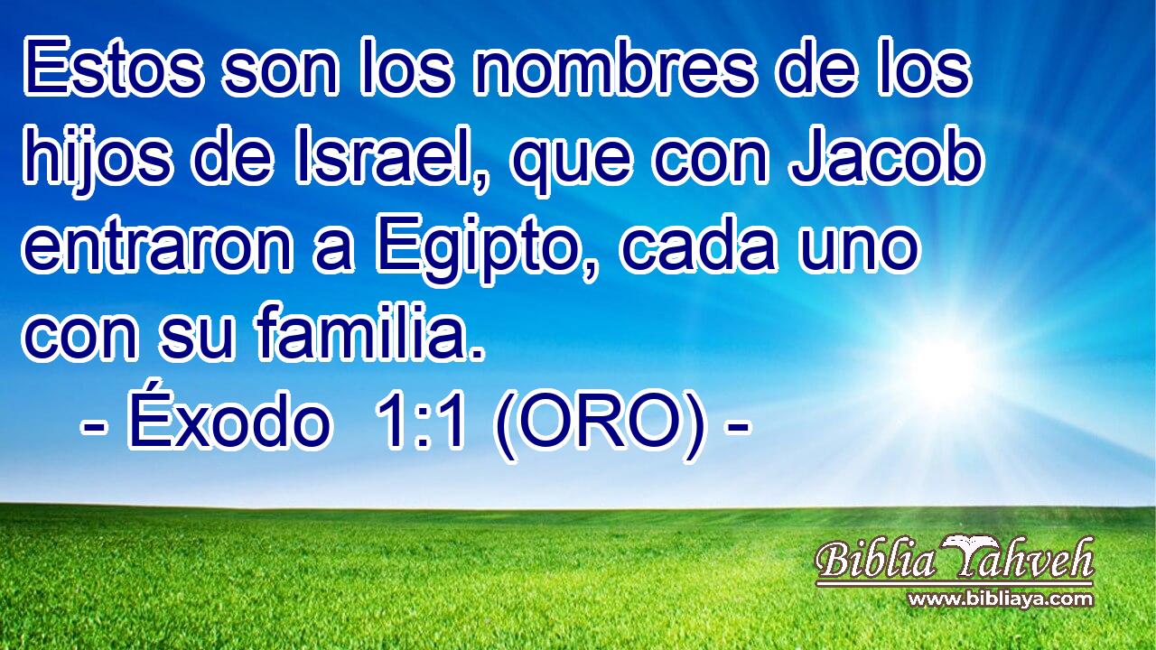  Estos son los nombres de los hijos de Israel, que con Jacob entraron a Egipto, cada uno con su familia. 