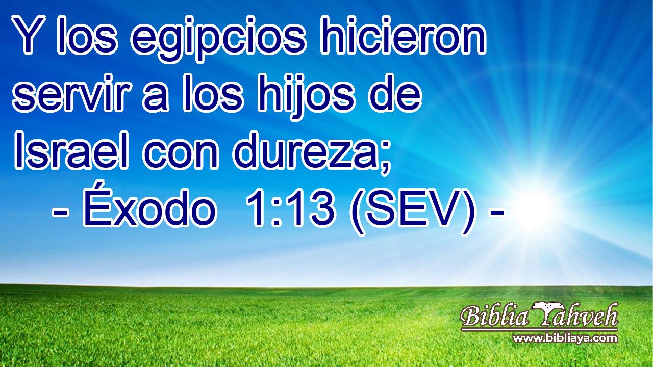 Y los egipcios hicieron servir a los hijos de Israel con dureza;