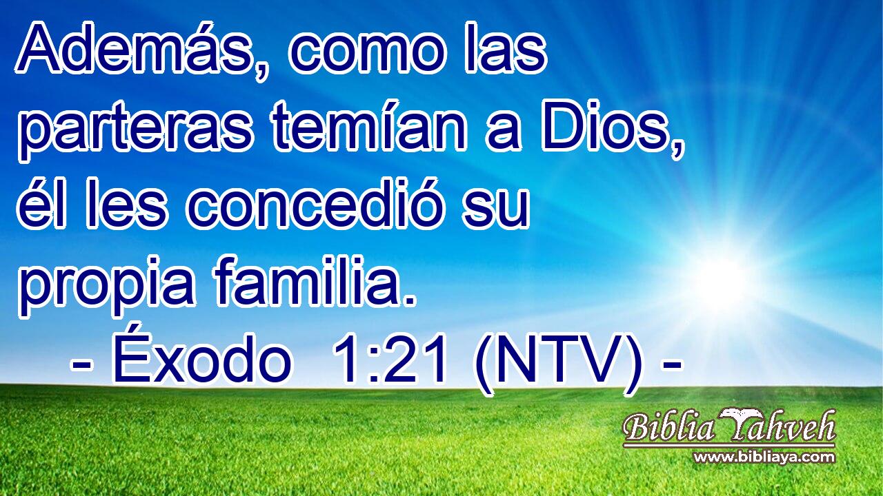 Además, como las parteras temían a Dios, él les concedió su propia familia.