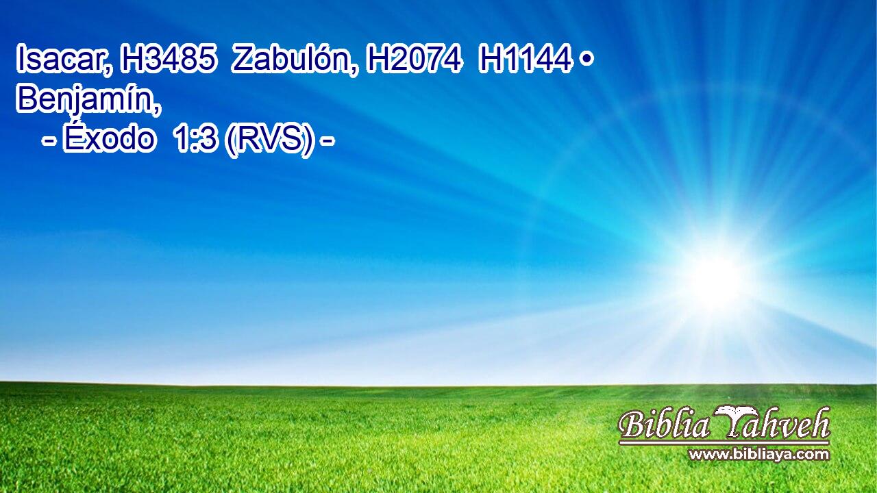 Isacar, H3485  Zabulón, H2074  H1144 • Benjamín, 