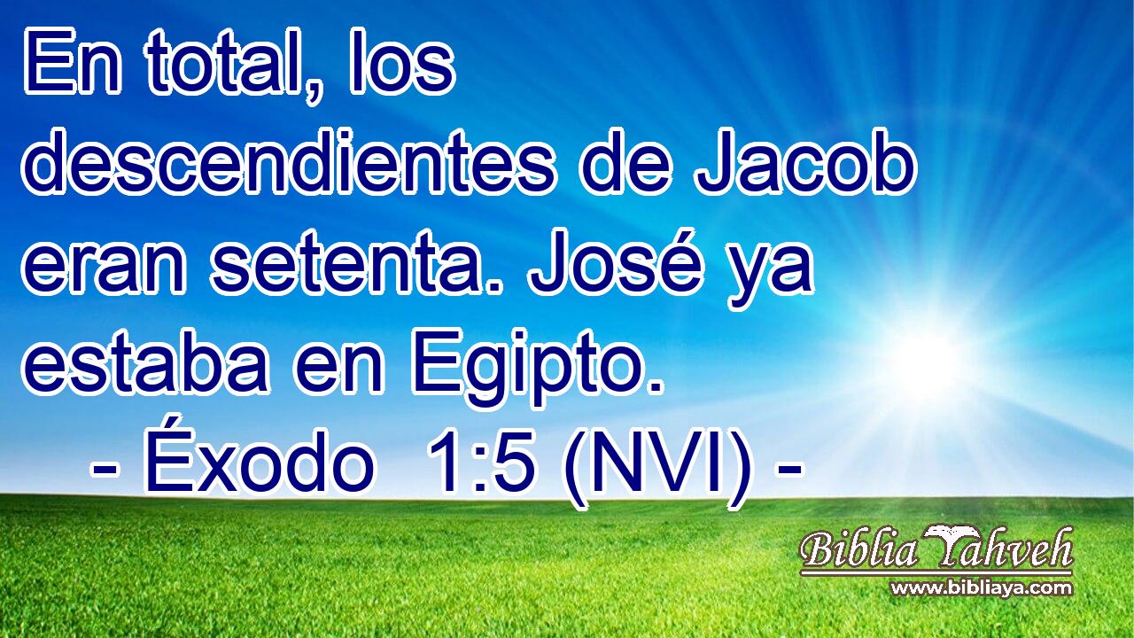  En total, los descendientes de Jacob eran setenta. José ya estaba en Egipto. 