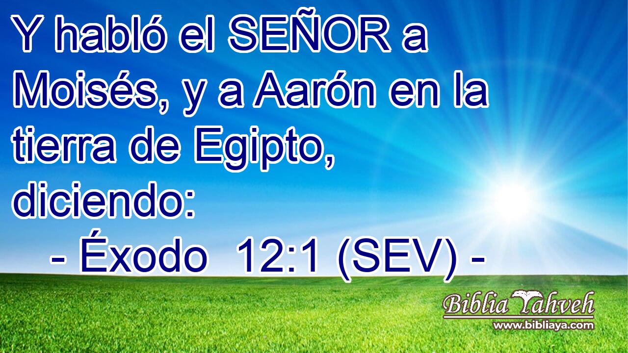 Y habló el SEÑOR a Moisés, y a Aarón en la tierra de Egipto, diciendo: