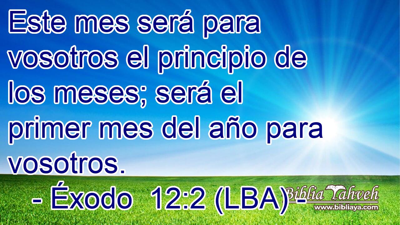 Este mes será para vosotros el principio de los meses; será el primer mes del año para vosotros.