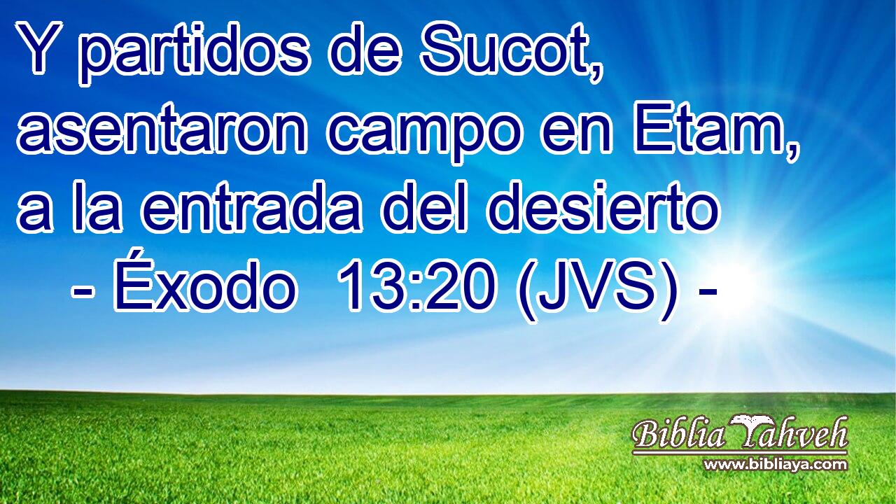 Y partidos de Sucot, asentaron campo en Etam, a la entrada del desierto
