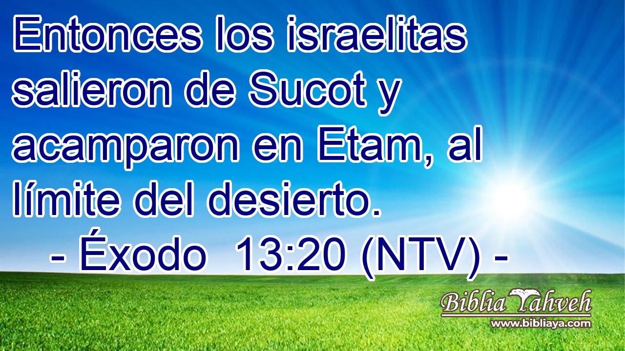 Entonces los israelitas salieron de Sucot y acamparon en Etam, al límite del desierto.
