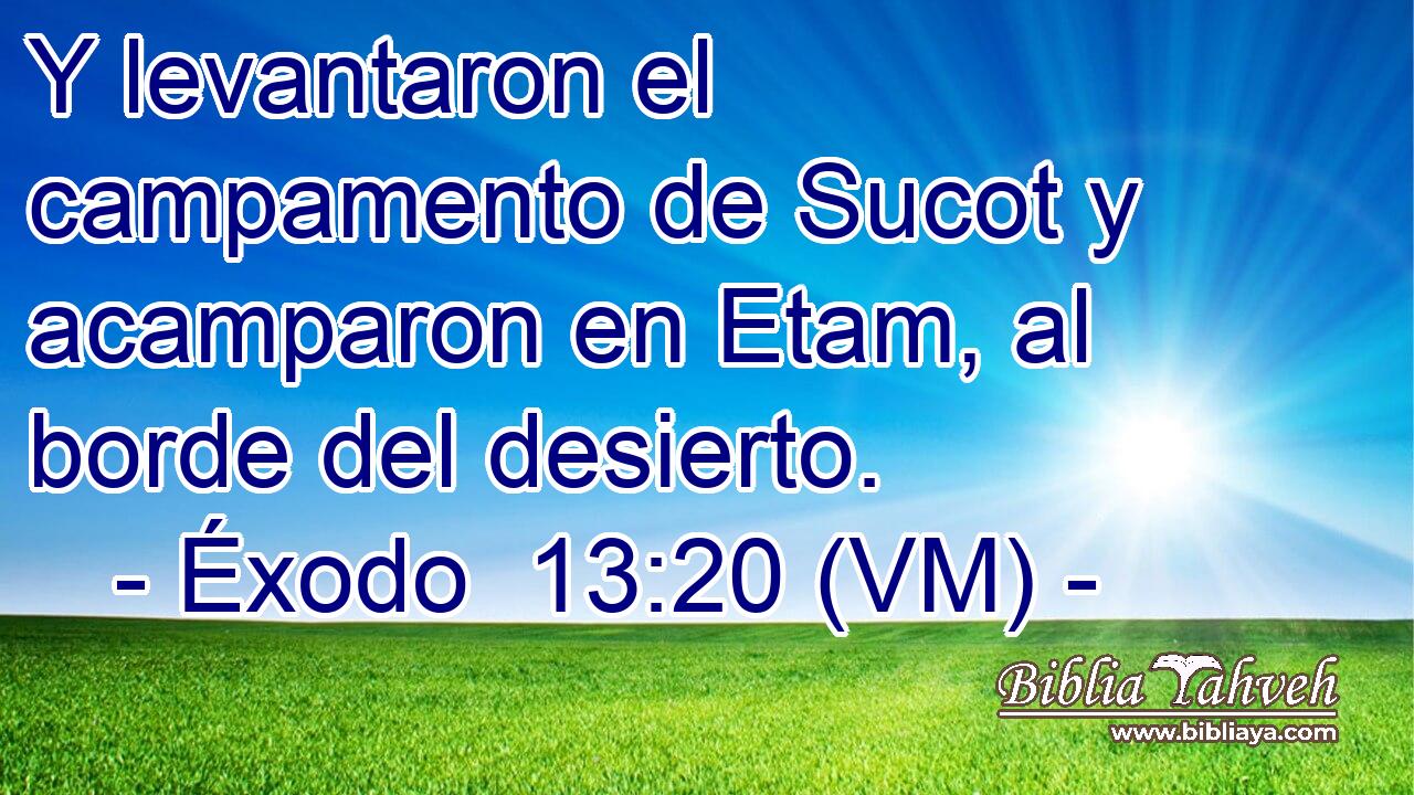  Y levantaron el campamento de Sucot y acamparon en Etam, al borde del desierto. 