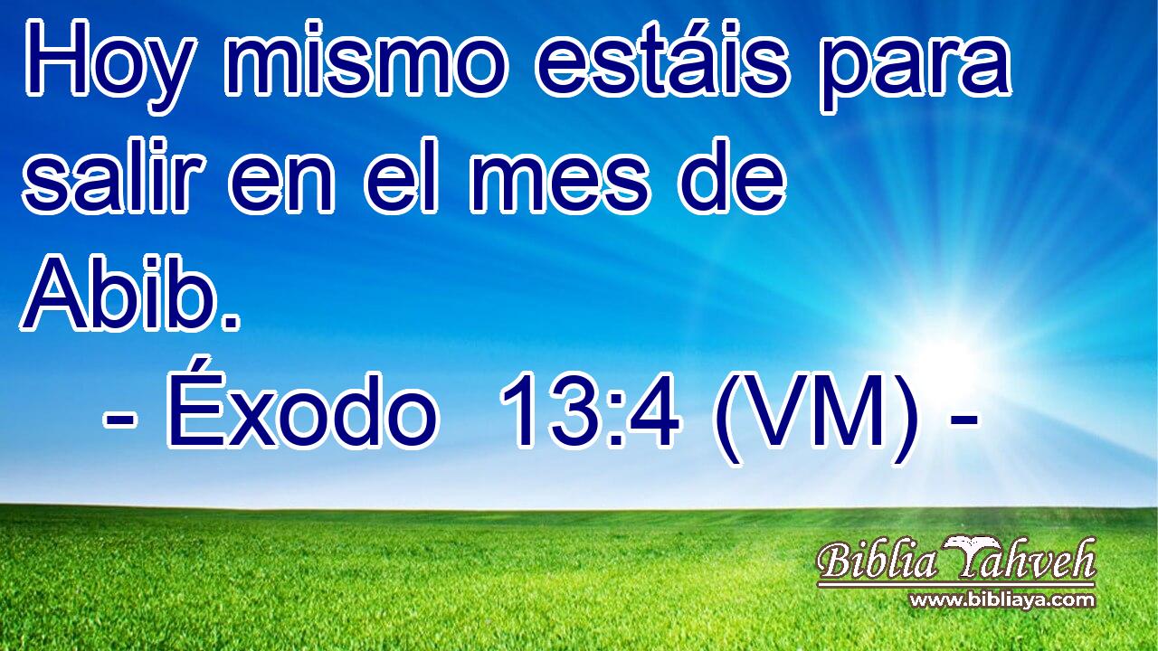  Hoy mismo estáis para salir en el mes de Abib. 