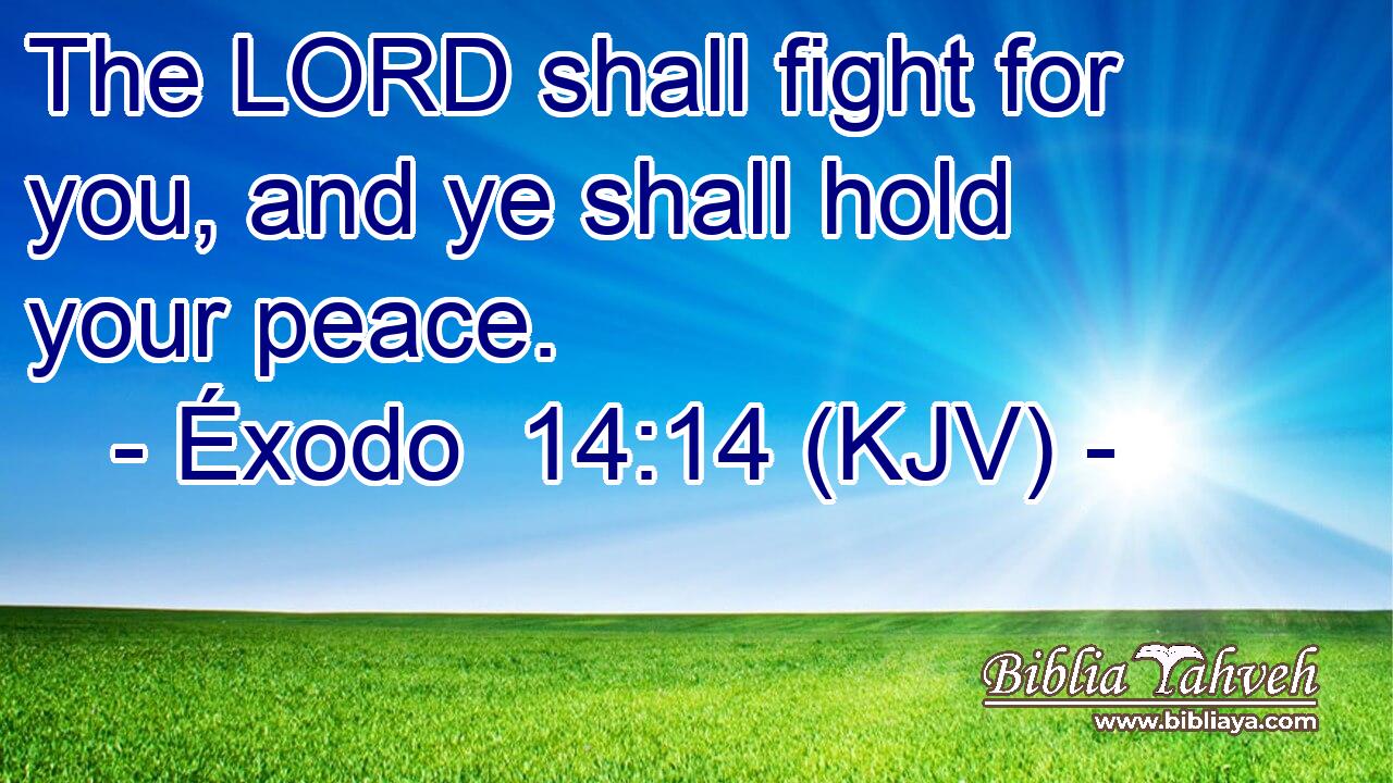 The LORD shall fight for you, and ye shall hold your peace.