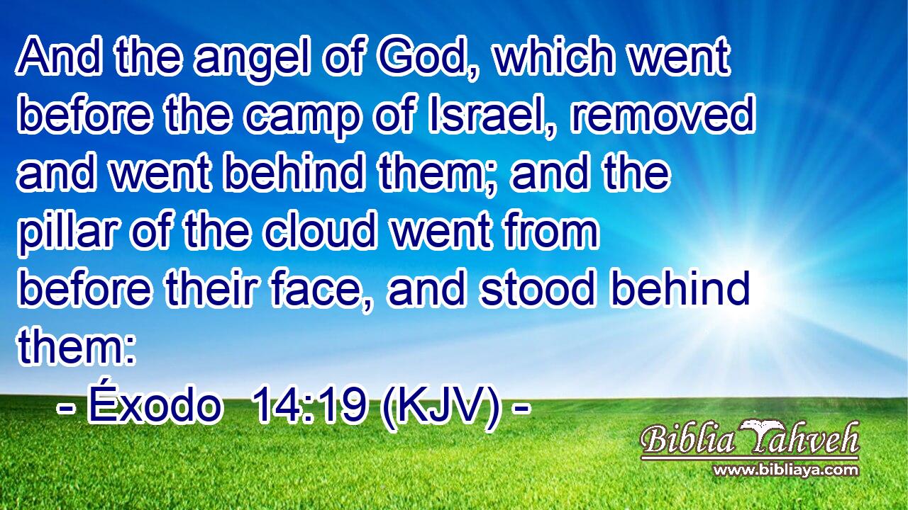 And the angel of God, which went before the camp of Israel, removed and went behind them; and the pillar of the cloud went from before their face, and stood behind them: