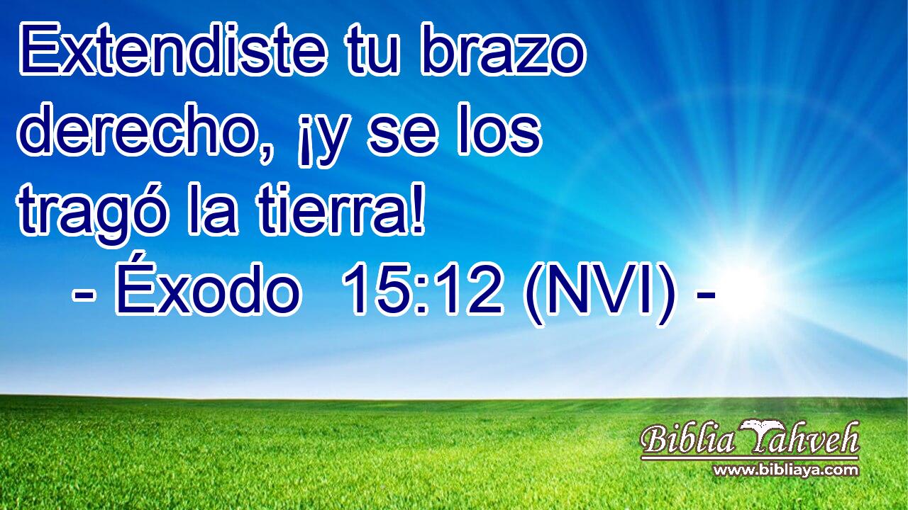  Extendiste tu brazo derecho, ¡y se los tragó la tierra! 