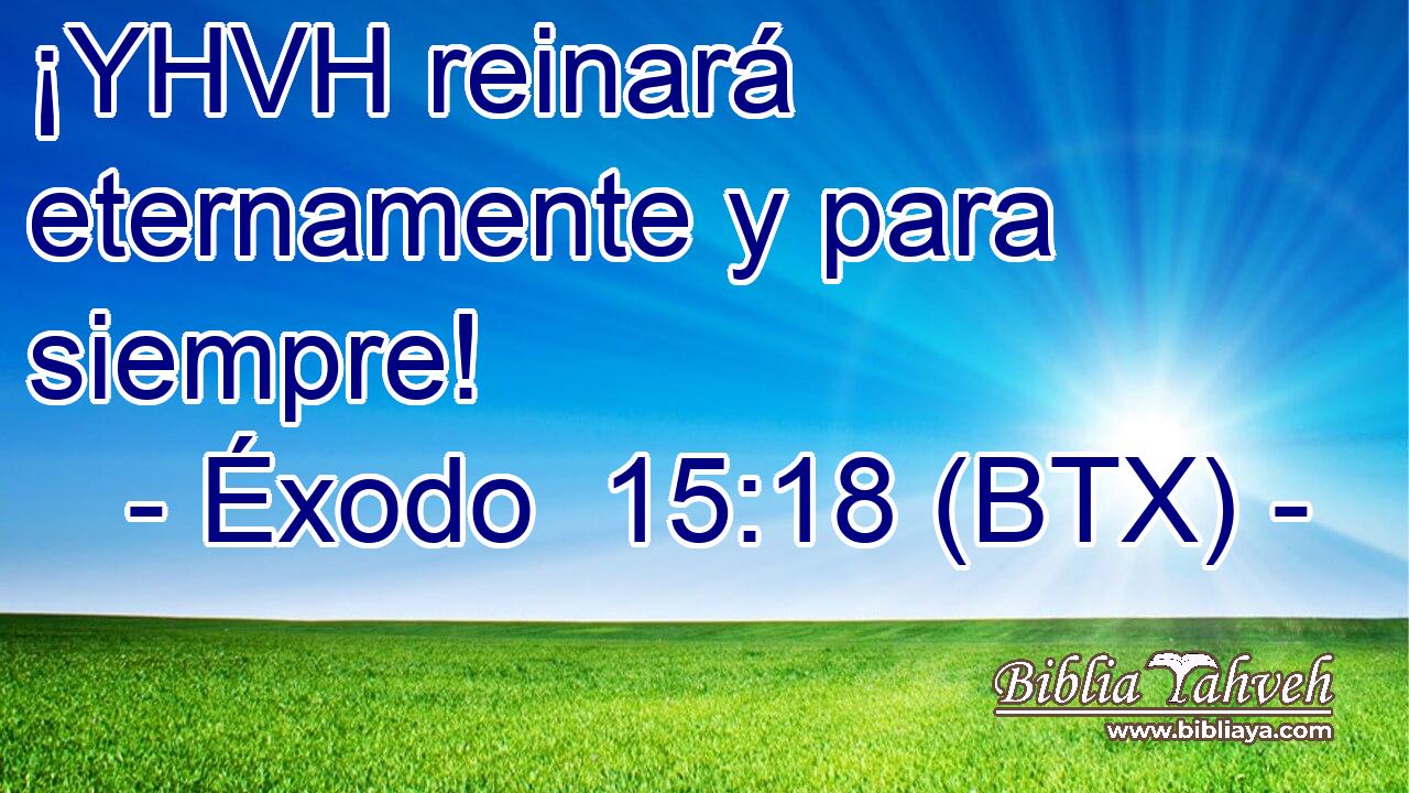 ¡YHVH reinará eternamente y para siempre!