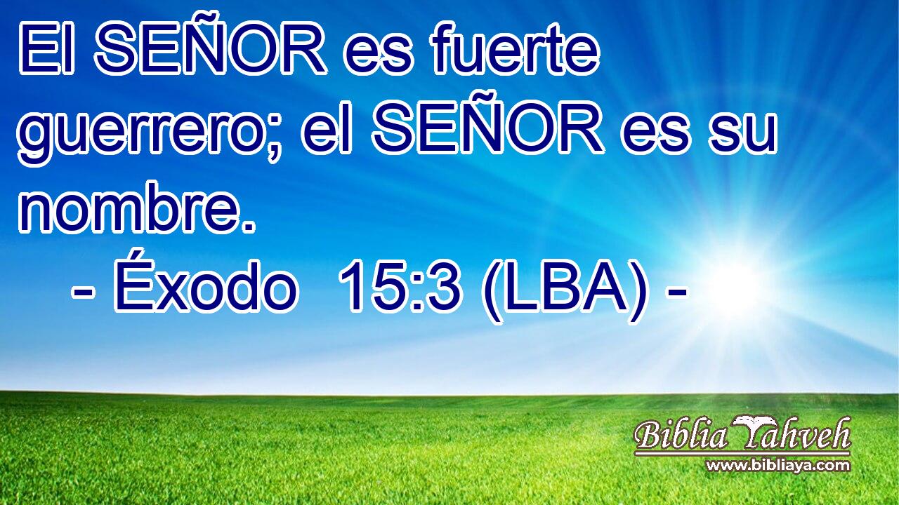 El SEÑOR es fuerte guerrero; el SEÑOR es su nombre.