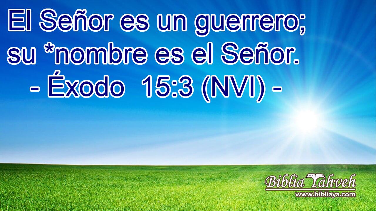  El Señor es un guerrero; su *nombre es el Señor. 