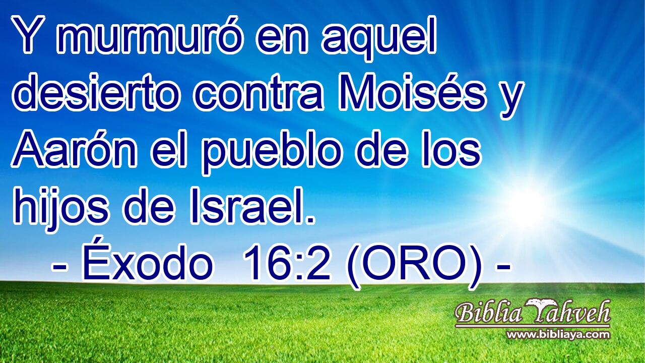  Y murmuró en aquel desierto contra Moisés y Aarón el pueblo de los hijos de Israel. 