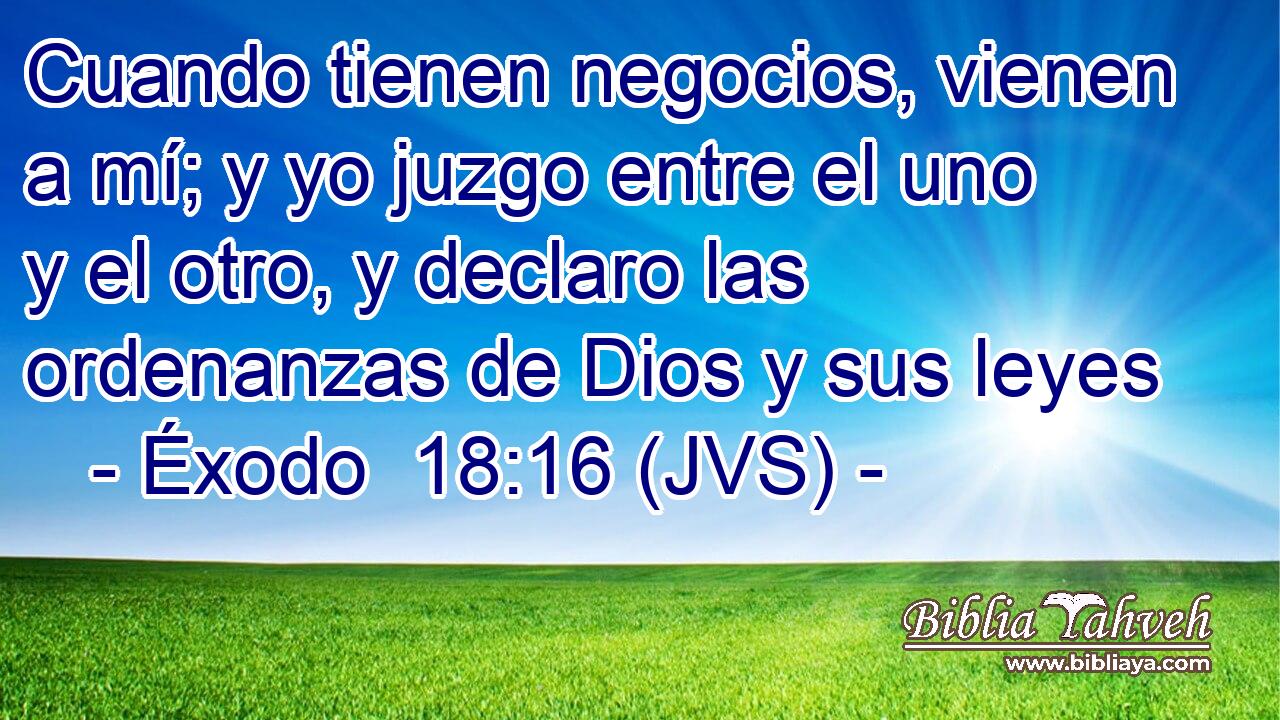 Cuando tienen negocios, vienen a mí; y yo juzgo entre el uno y el otro, y declaro las ordenanzas de Dios y sus leyes