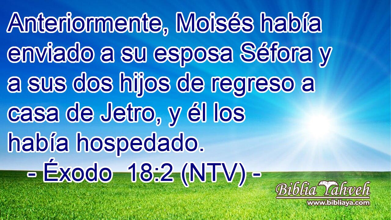 Anteriormente, Moisés había enviado a su esposa Séfora y a sus dos hijos de regreso a casa de Jetro, y él los había hospedado.