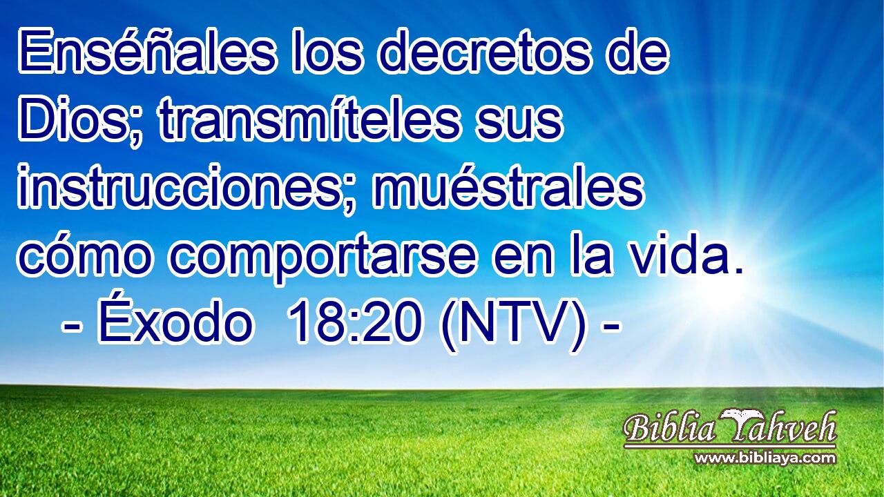 Enséñales los decretos de Dios; transmíteles sus instrucciones; muéstrales cómo comportarse en la vida.