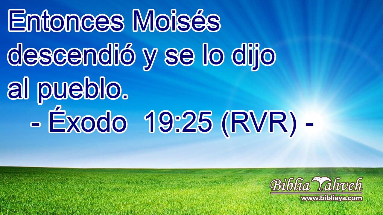 Entonces Moisés descendió y se lo dijo al pueblo.
