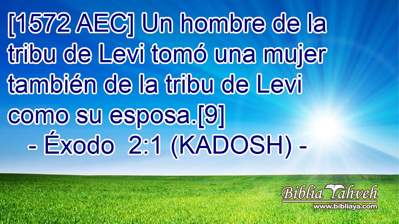  [1572 AEC] Un hombre de la tribu de Levi tomó una mujer también de la tribu de Levi como su esposa.[9] 