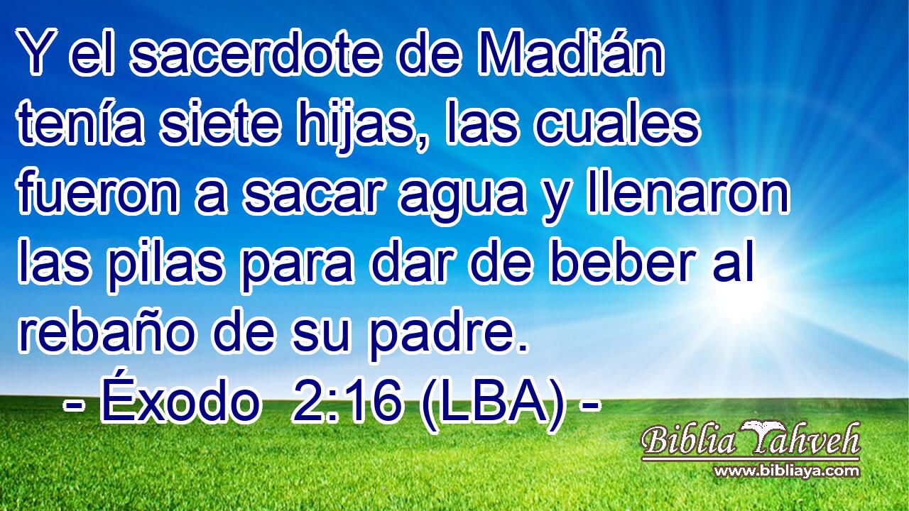Y el sacerdote de Madián tenía siete hijas, las cuales fueron a sacar agua y llenaron las pilas para dar de beber al rebaño de su padre.