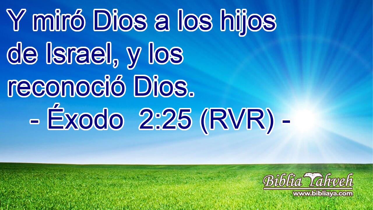 Y miró Dios a los hijos de Israel, y los reconoció Dios.