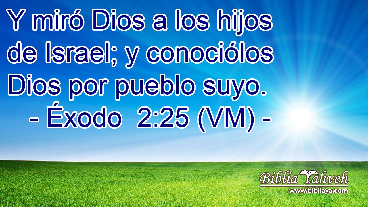  Y miró Dios a los hijos de Israel; y conociólos Dios por pueblo suyo. 